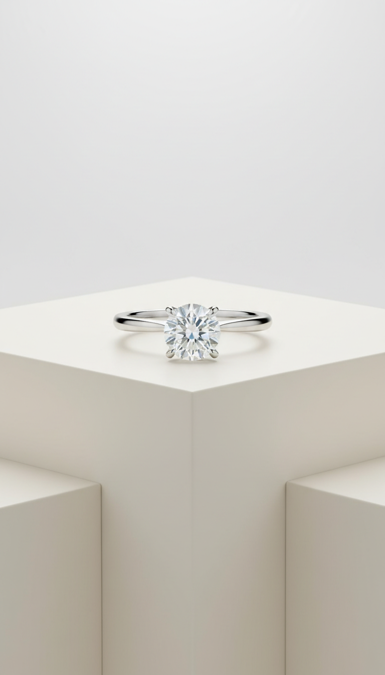 Platinum Solitaire Diamond Necklace